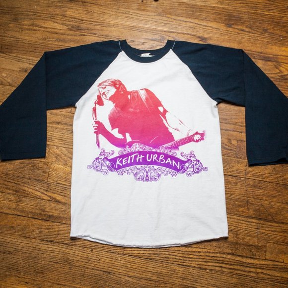 2009 Keith Urban Escape Together Tour Long Sleeve Baseball T-Shirt - Picture 1 of 7